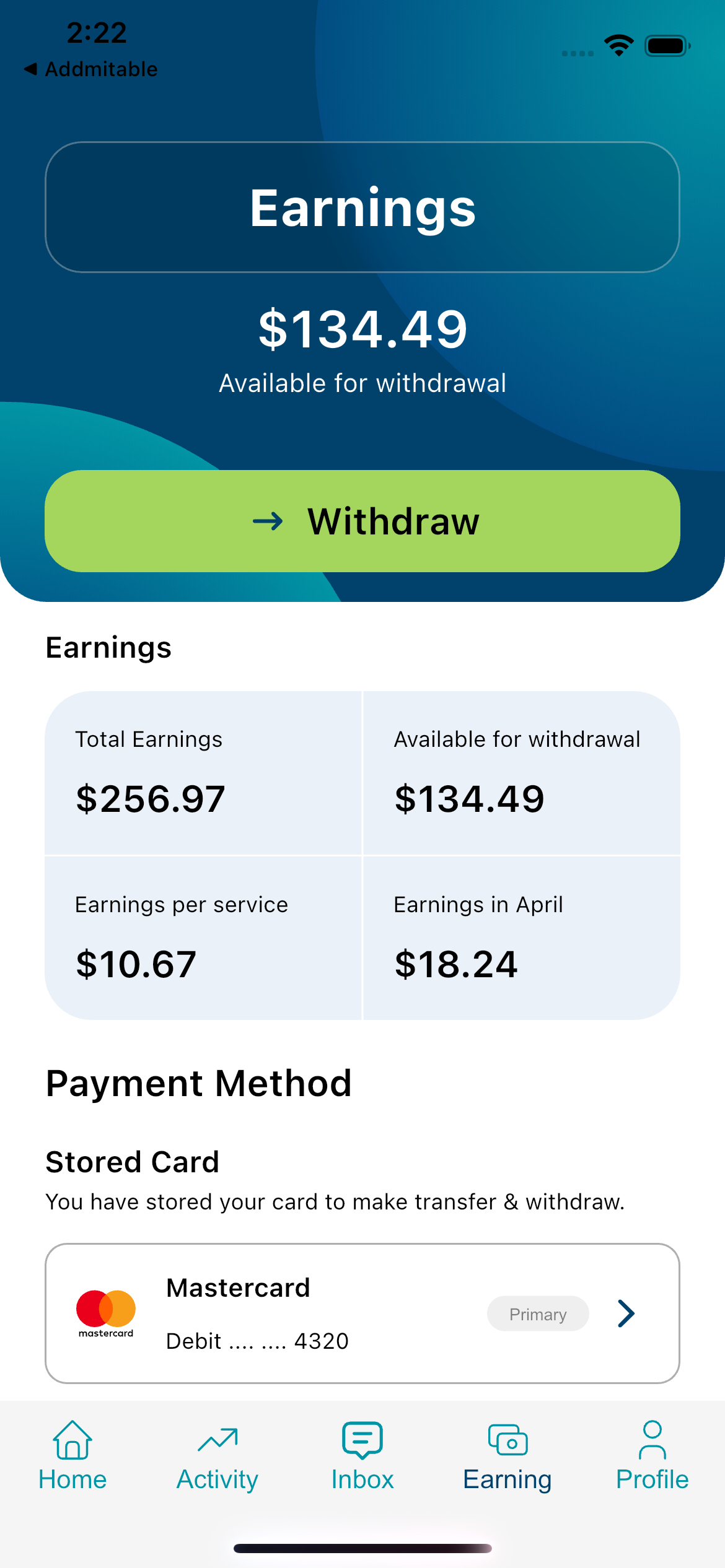 Advisor earnings